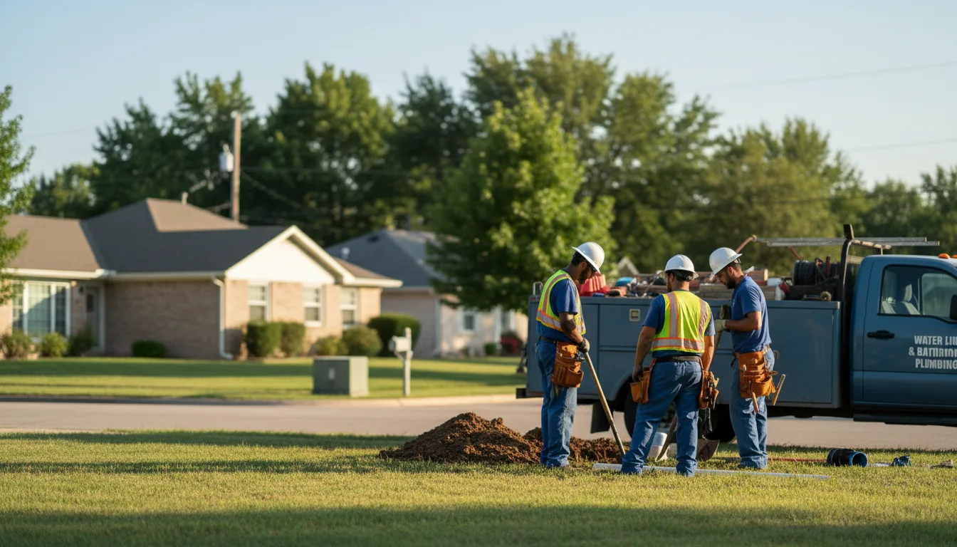 Residential water line and bathroom plumbing service in Bankston, AL